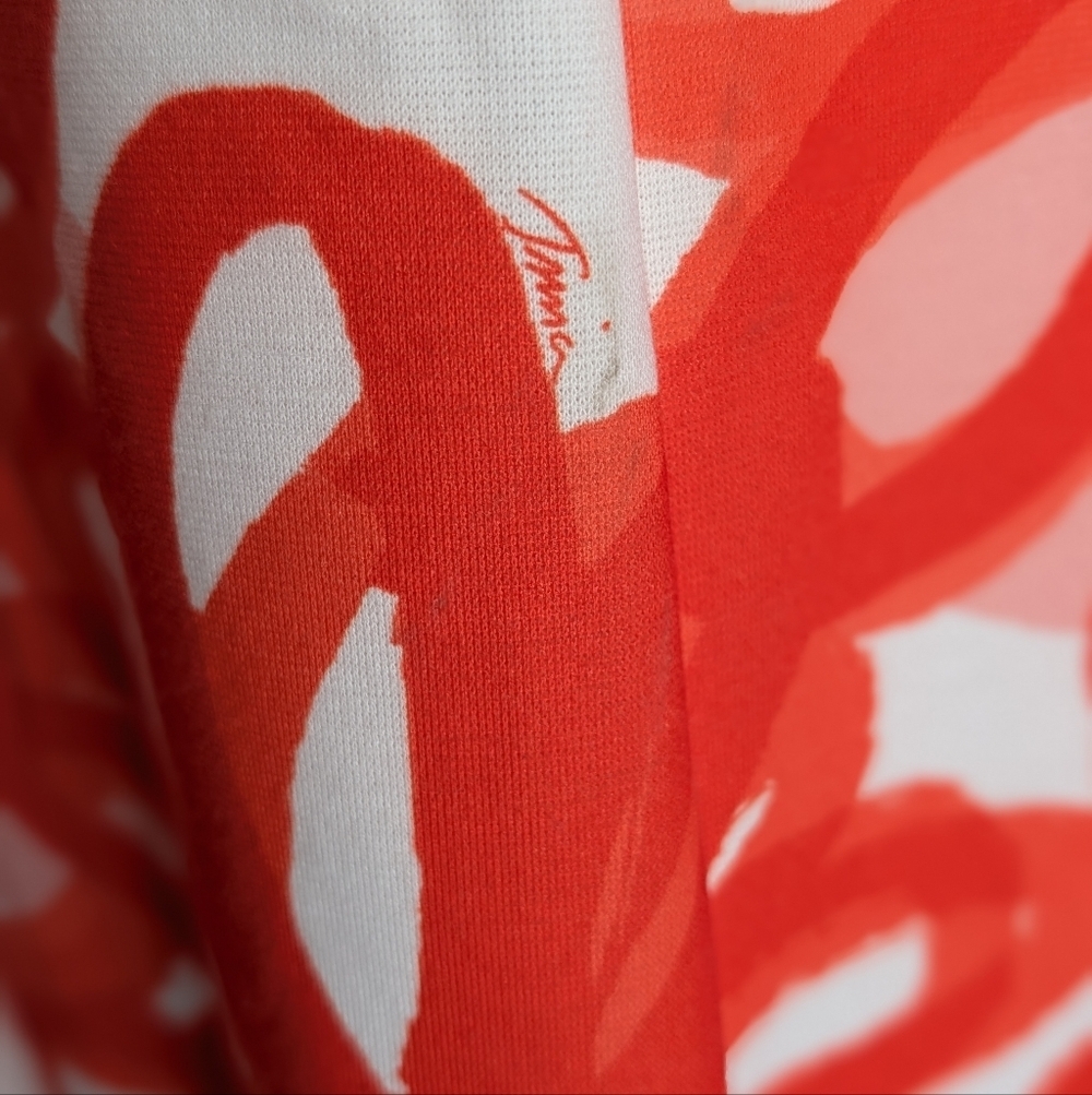 Trina Turk Sleeveless Shift Dress – Size 8 – Vibrant Red/Coral Floral Loop Print - Picture 2 of 11